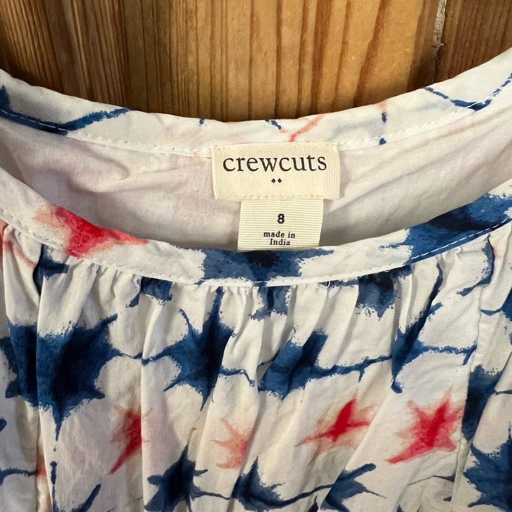Crewcuts Blue and Red Star Pattern Dress - Picture 2 of 3